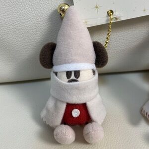 Tokyo Disney resort Plush Keychain winter Christmas Mickey Mouse hat scarf